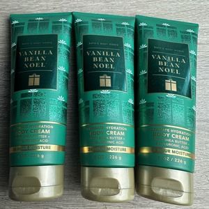 3 Bath & Body Works VANILLA BEAN NOEL Ultimate Hydration Body Cream Set 8 oz